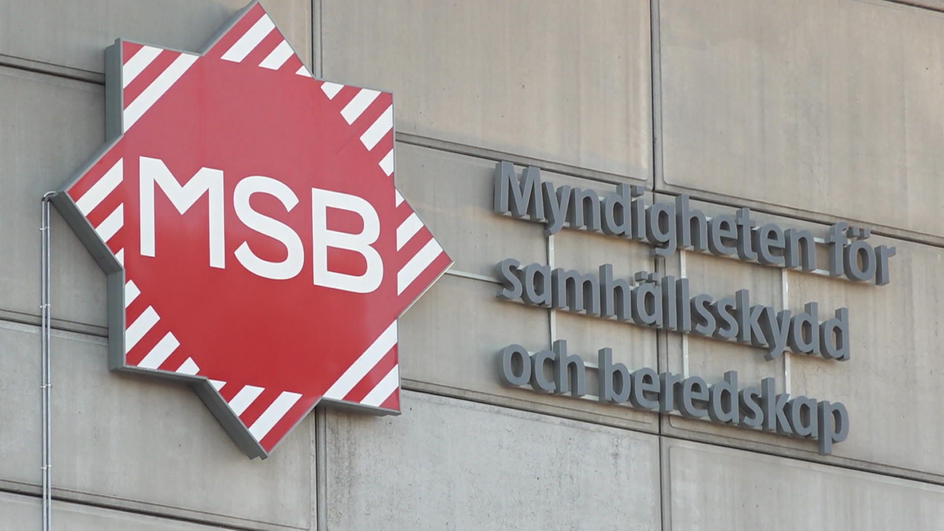MSB:s logotyp och fasad – Myndigheten för samhällsskydd och beredskap kopplat till officiella råd om hemberedskap.