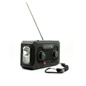 Vevradio 4000 mAh - Monikäyttöinen aurinkokennolla ja virtapankilla varustettu monitoimilaite.