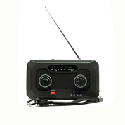 Vevradio 4000 mAh - Monikäyttöinen aurinkokennolla ja virtapankilla varustettu monitoimilaite.